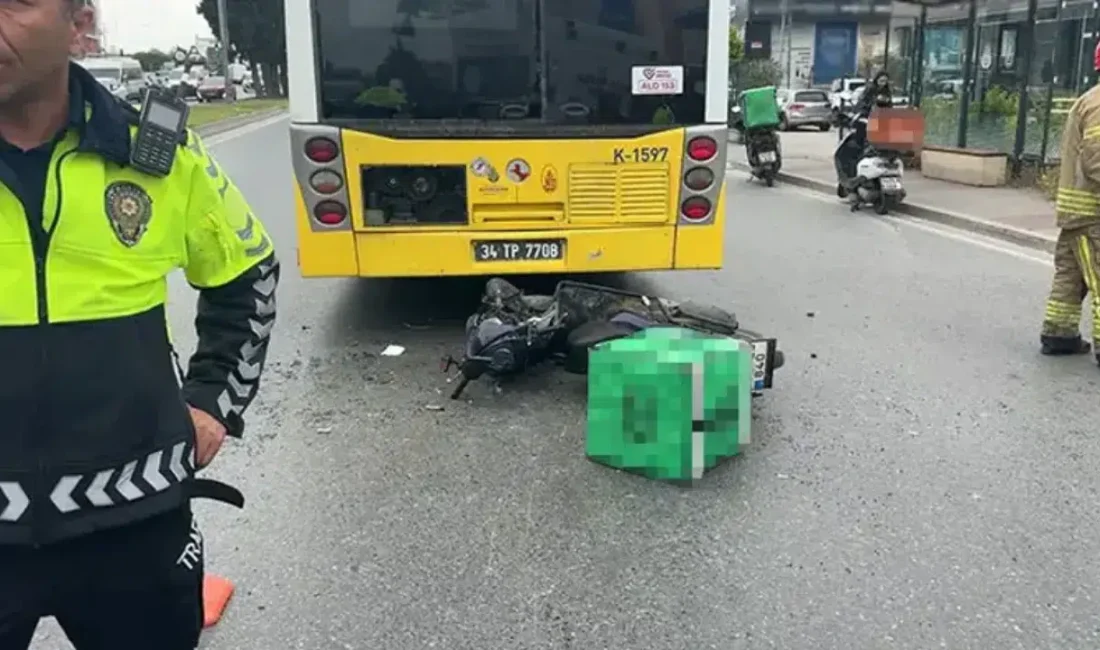 İstanbul Avcılar’da seyir halindeki İETT otobüsü ile bir motokuryenin çarpışması