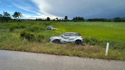 Çanakkale’nin Ayvacık ilçesinde cip ile otomobilin çarpışması sonucu meydana gelen