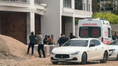 Bursa’nın İnegöl ilçesinde bir inşaat şantiyesinde tansiyon bir anda yükseldi