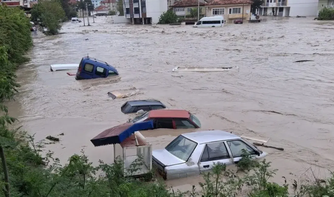 Samsun’un Havza ilçesinde meydana gelen şiddetli yağışların ardından bölge adeta