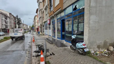 Eskişehir’in Tepebaşı ilçesinde sabah saatlerinde meydana gelen ve görenleri hayrete