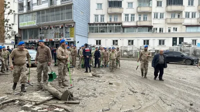 Samsun’un Havza ilçesinde aniden bastıran sağanak yağışların ardından meydana gelen