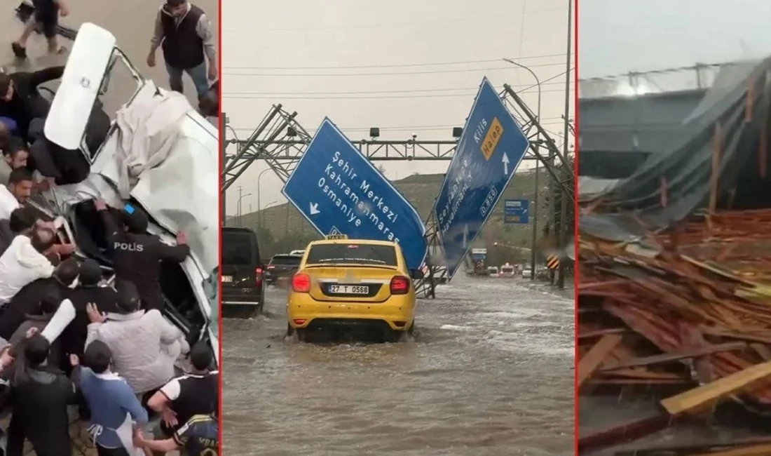 Gaziantep ve Şanlıurfa’da öğle saatlerinden itibaren etkili olan şiddetli rüzgar