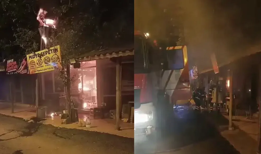 Adıyaman’da bir iş yerinde aniden yükselen alevler çevrede büyük paniğe