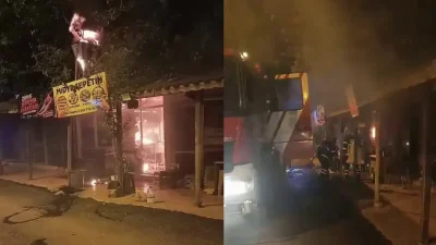 Adıyaman’da bir iş yerinde aniden yükselen alevler çevrede büyük paniğe