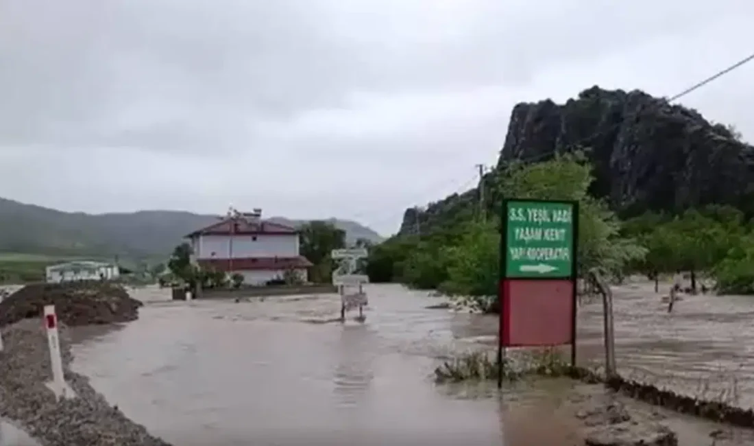 Tokat’ın Zile ilçesinde aniden bastıran şiddetli sağanak yağışın ardından Belpınar