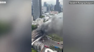 Tayland’ın başkenti Bangkok’ta sabah saatlerinde meydana gelen feci kazada bir