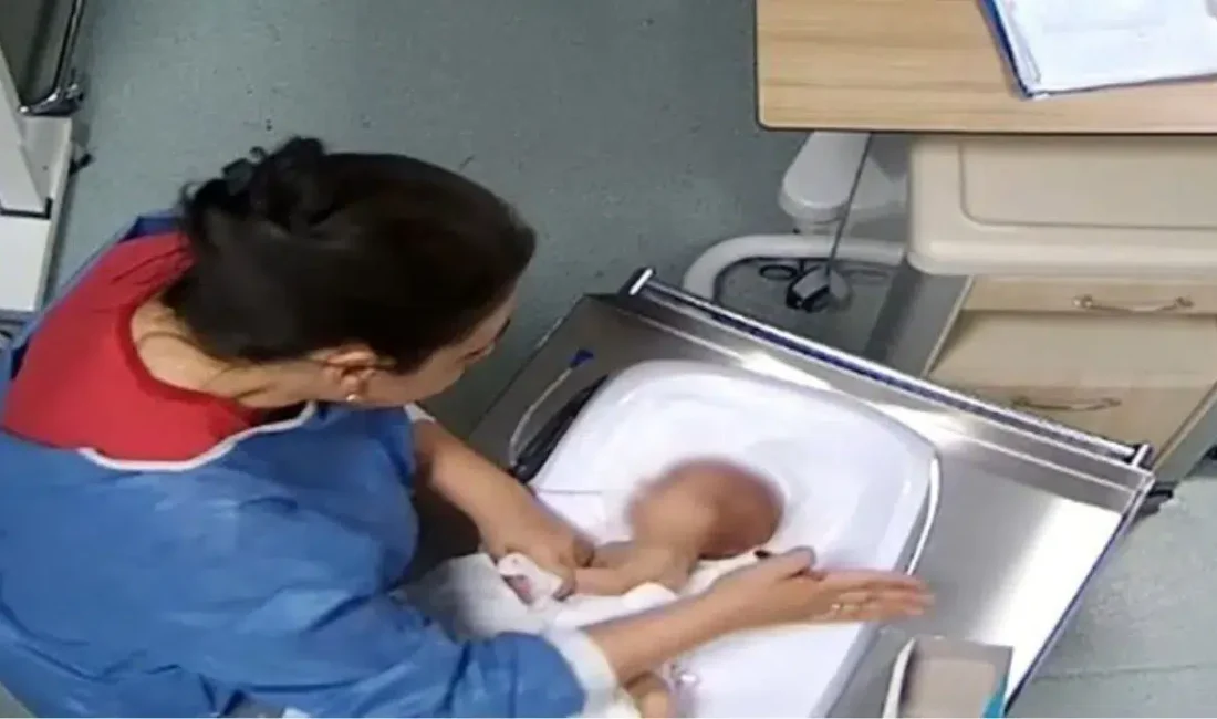 Kahramanmaraş’ta henüz 5 günlük olan bir bebeğe şiddet uyguladığı iddiasıyla