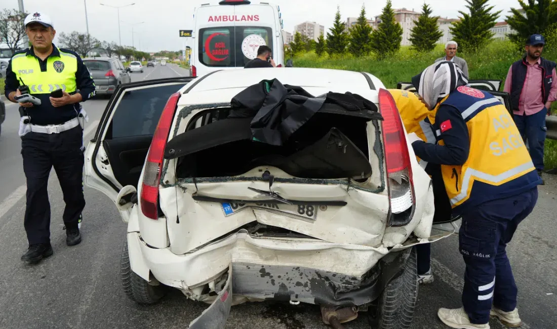 Kırıkkale’de iki otomobilin çarpışması sonucu meydana gelen şiddetli trafik kazasında
