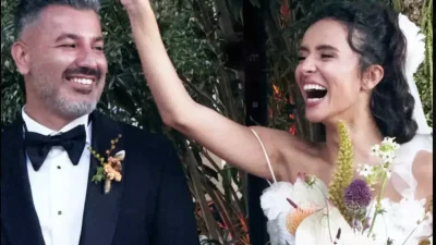 Ünlü iş insanı Tolga Akış ve eşi Gizem Kaya çiftinden