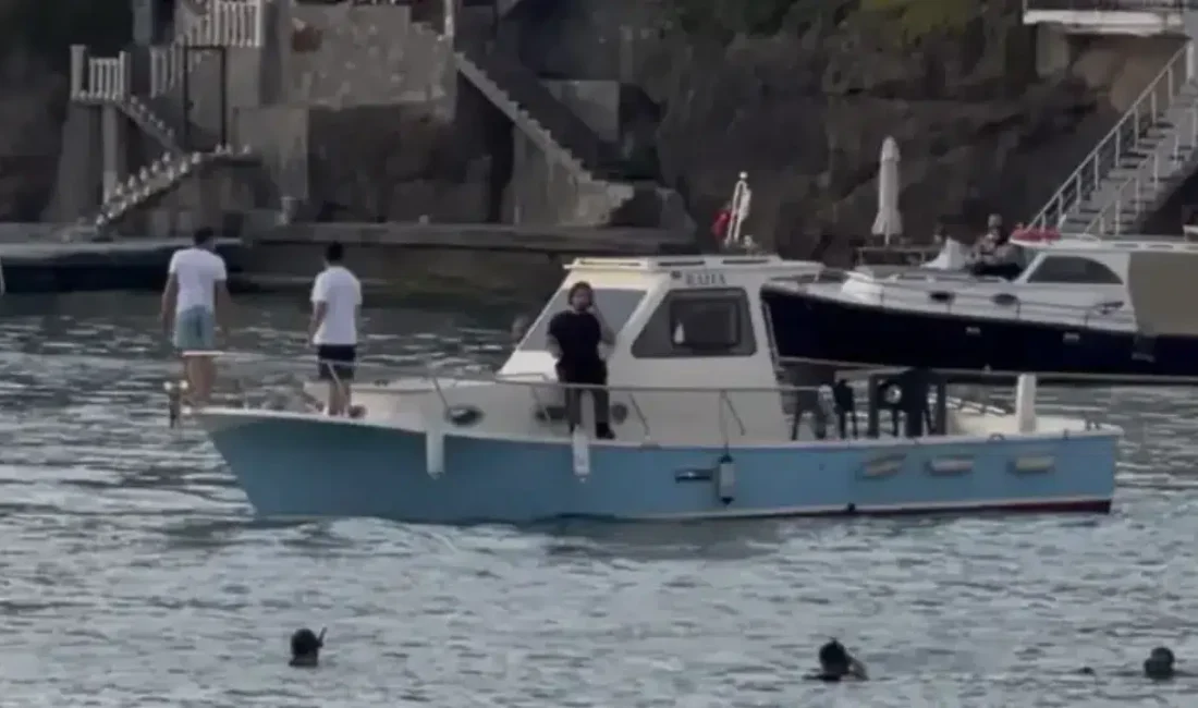 İstanbul Beykoz’da serinlemek amacıyla Riva Merkez Plajı’nda denize giren ve