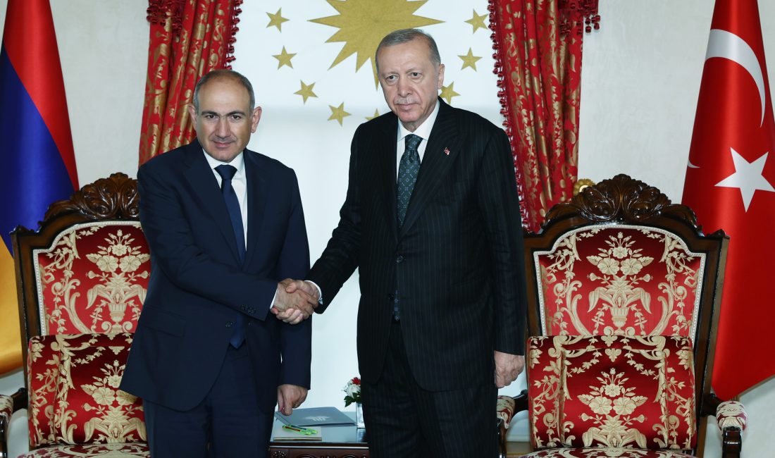 Cumhurbaşkanı Recep Tayyip Erdoğan ile Ermenistan Başbakanı Nikol Paşinyan arasında