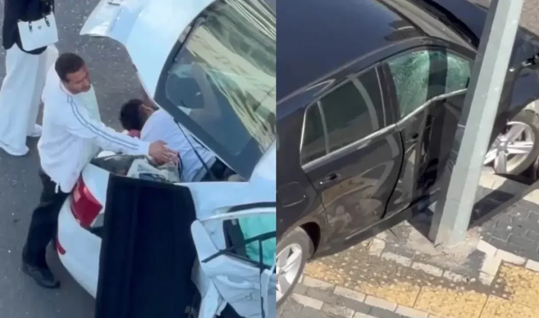 Diyarbakır’ın Kayapınar ilçesinde seyir halindeki iki otomobilin çarpışması sonucu meydana