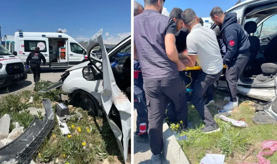 Van’ın Çaldıran ilçesinde iki otomobilin feci şekilde çarpışması sonucu adeta
