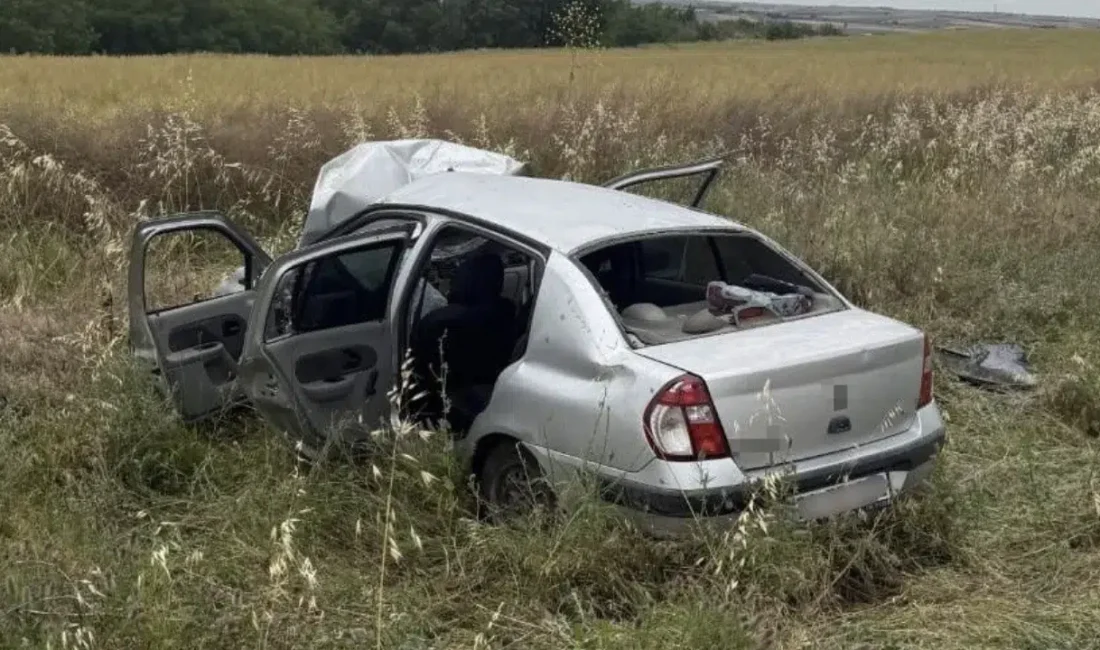 Edirne’nin Uzunköprü ilçesi yakınlarında kontrolden çıkan bir otomobilin yoldan savrulması