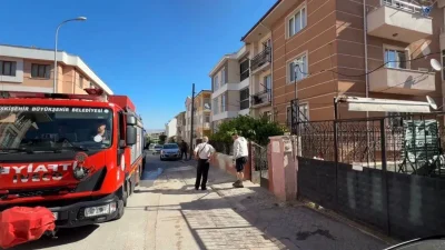 Eskişehir’de bir apartmanın garajında motorlu tırpana benzin doldurulduğu sırada çıkan