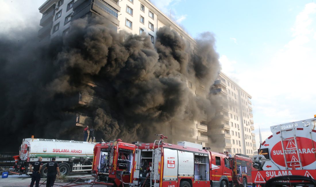 Şanlıurfa’nın Karaköprü ilçesinde bulunan 10 katlı bir apartmanda çıkan ve