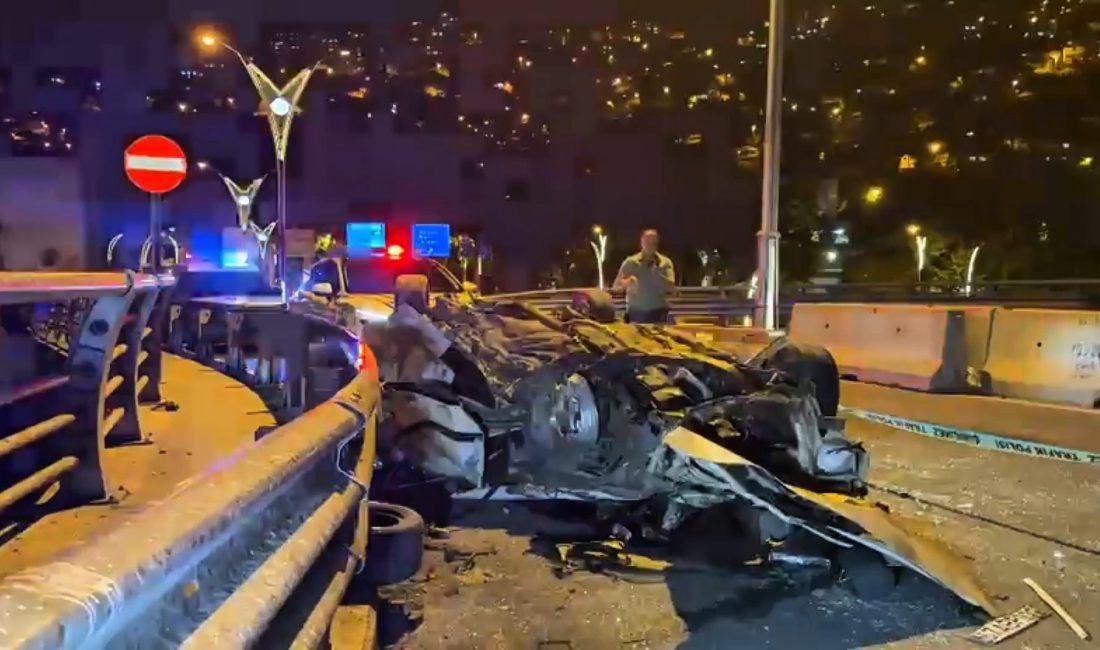 Zonguldak’ta tünel çıkışında kontrolden çıkan bir otomobil, taklalar atarak karşı