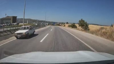 Çanakkale-Bursa kara yolunda dün sabah saatlerinde adeta bir facianın eşiğinden