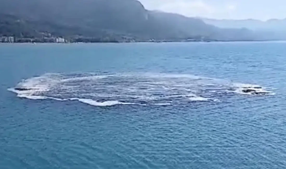 Kastamonu’nun Cide ilçesinde deniz yüzeyinde aniden meydana gelen gizemli kabarma