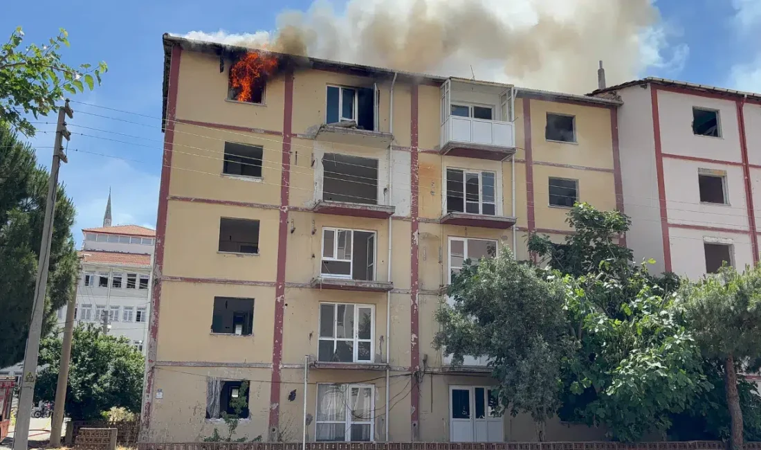 Çanakkale’nin İsmetpaşa Mahallesi’nde kullanılmayan boş bir apartmanın 5’inci katında çıkan