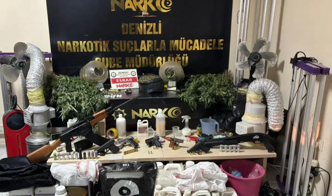 Denizli’de polis ekiplerinin titiz takibi sonucu bir ev ve iş