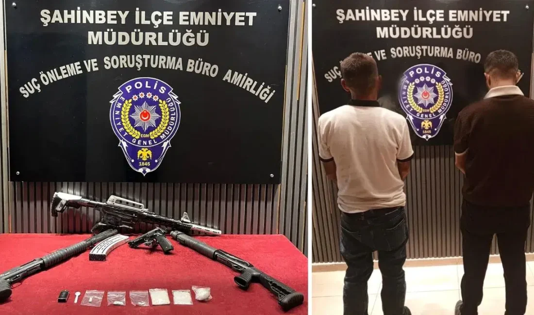 Gaziantep’in Şahinbey ilçesinde yasa dışı silahlanmaya karşı düğmeye basan polis