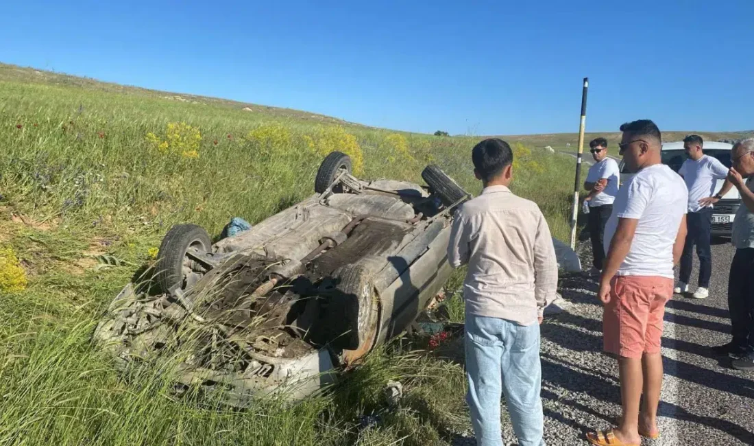 Karaman’ın Ayrancı ilçesinde kontrolden çıkarak takla atan otomobil adeta can