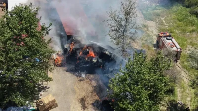 Adana’nın Pozantı ilçesinde bulunan bir büyükbaş hayvan çiftliğinde aniden yükselen