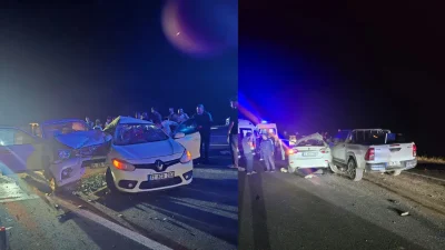 Bingöl’ün Genç ilçesinde meydana gelen feci trafik kazasında otomobil ile