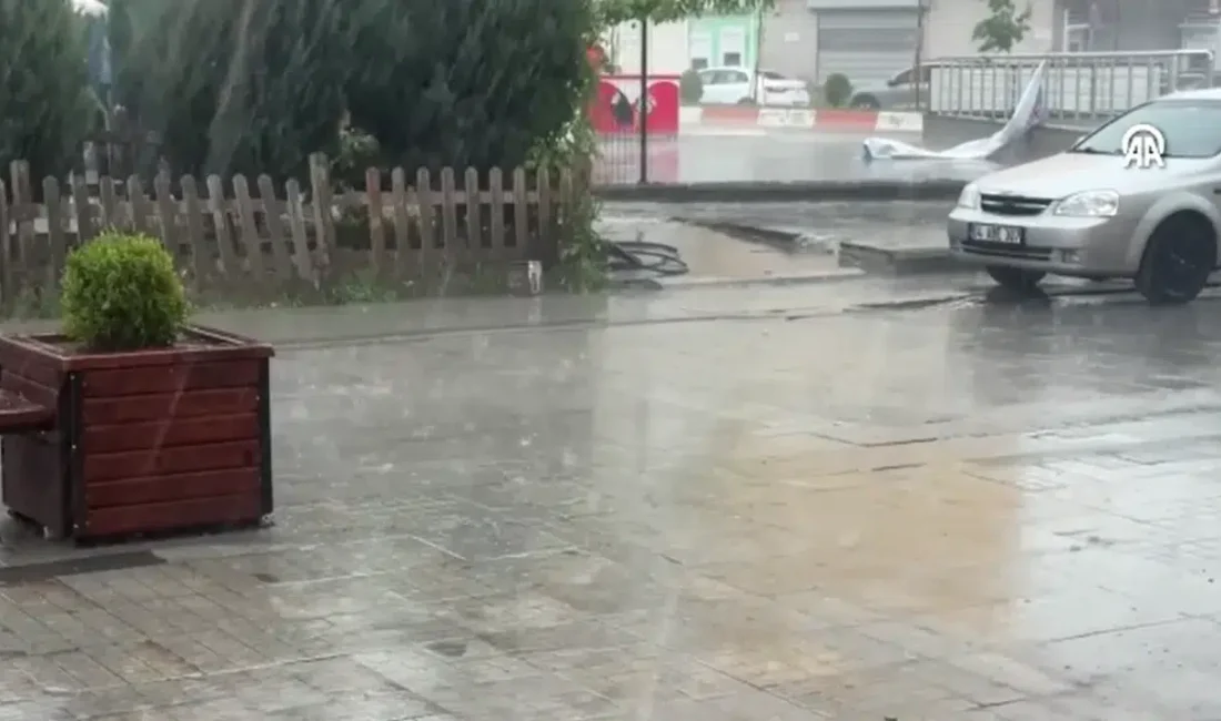 Ağrı’da aniden bastıran şiddetli sağanak yağış ve dolu yağışı hayatı