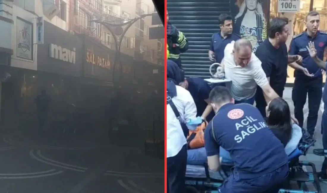 Balıkesir’de bir kurs merkezinde aniden yükselen alevler ve sokağı kaplayan