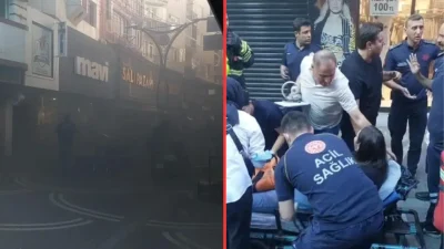 Balıkesir’de bir kurs merkezinde aniden yükselen alevler ve sokağı kaplayan