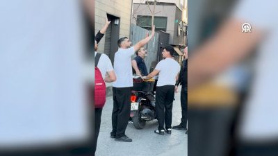 İstanbul Kağıthane’de ters yönde giden iki motosiklet sürücüsü arasındaki tartışma