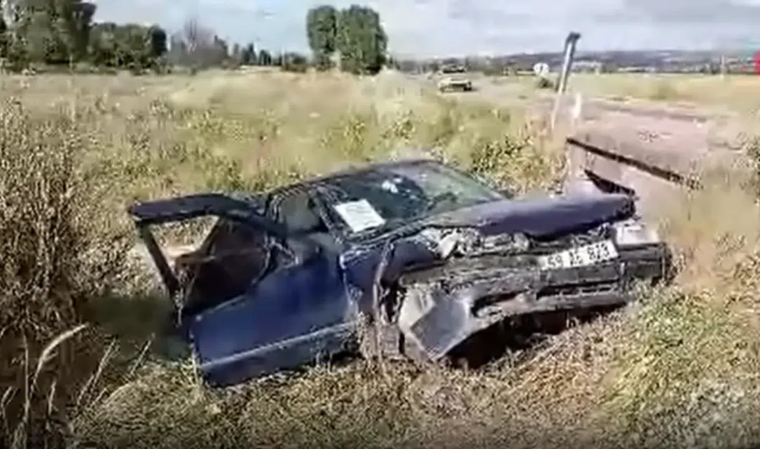 Tokat’ın Yeşilyurt ilçesinde kontrolden çıkan bir otomobilin şarampole uçması sonucu