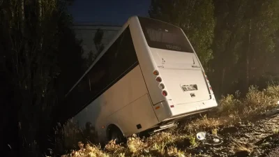 Ankara’nın Mamak ilçesinde yol yapım çalışmasının devam ettiği bölgede ters