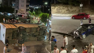 İzmir’in Aliağa ilçesinde sabah saatlerinde meydana gelen feci kazada servis