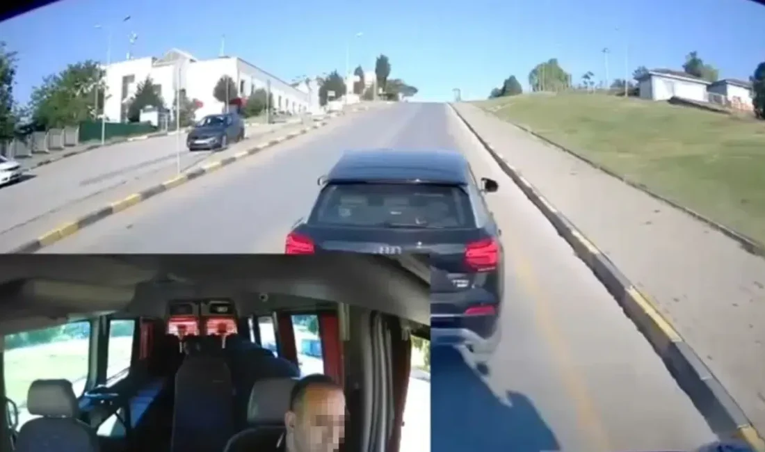 Sakarya’da yol verme meselesi yüzünden başladığı tahmin edilen tartışma kısa