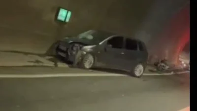 Artvin’de tünel içerisinde meydana gelen korkunç kazada otomobil ile motosiklet