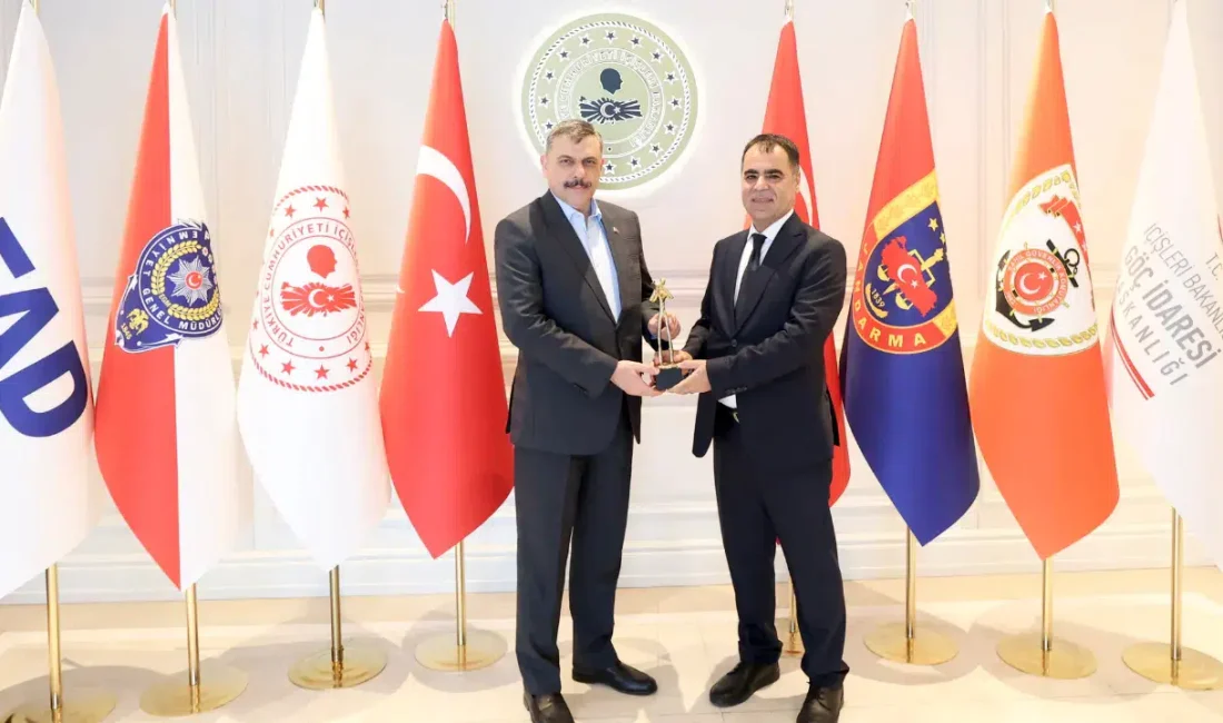 İçişleri Bakanı Mustafa Çiftçi, Türkiye Haber Kameramanları Derneği heyetini makamında