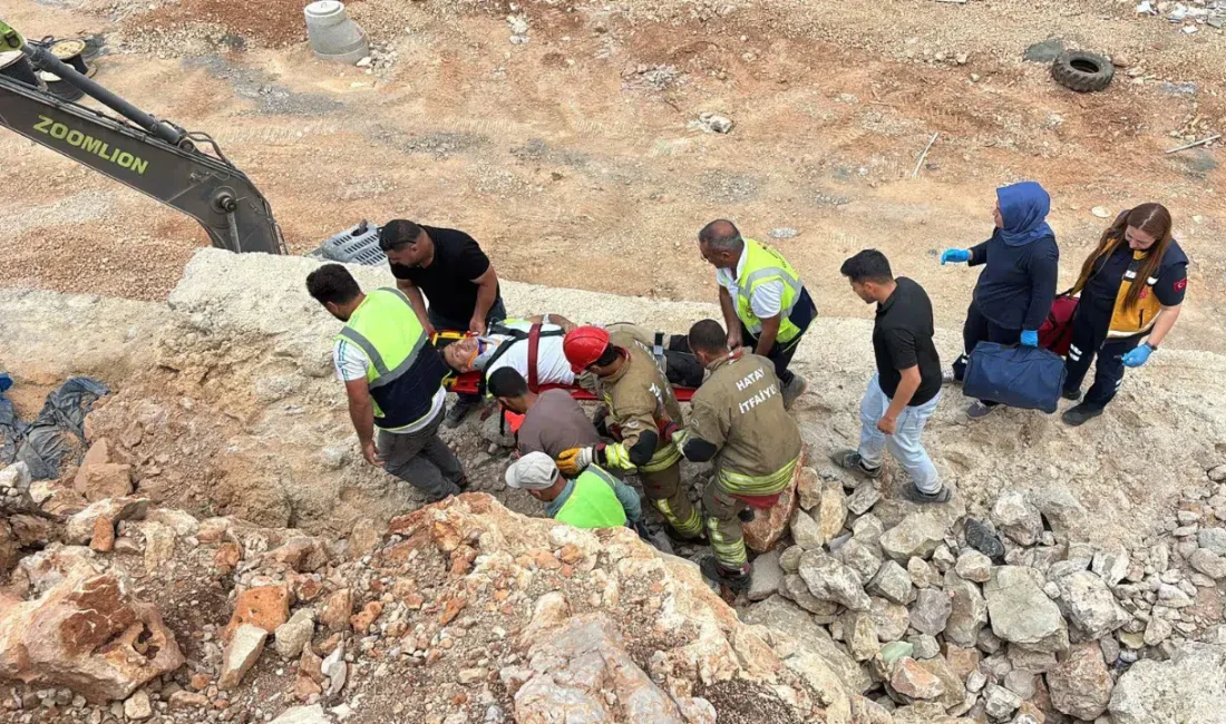 Hatay’ın İskenderun ilçesindeki bir şantiyede meydana gelen feci kazada, metrelerce