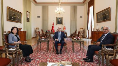 TBMM Başkanı Numan Kurtulmuş, DEM Parti İmralı heyetini kabul ederek