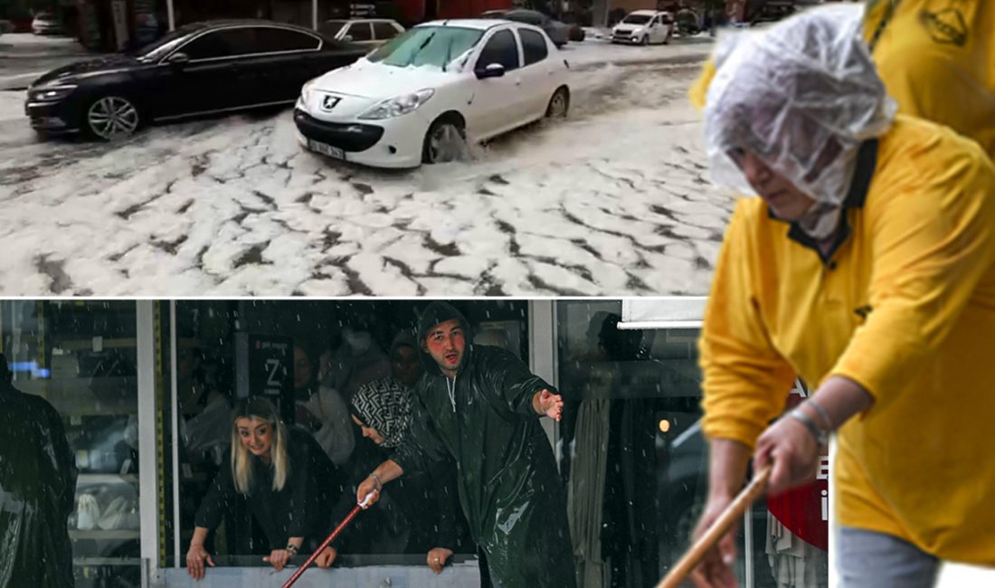 Ankara, Afyonkarahisar ve Kırşehir’de aniden bastıran şiddetli sağanak ve dolu