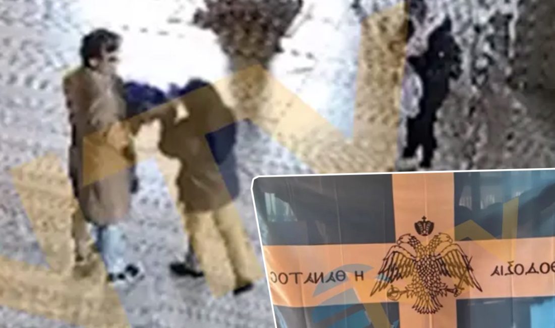 Ayasofya Camisi’nde çift başlı kartal simgeli Bizans bayrağı açarak provokasyon