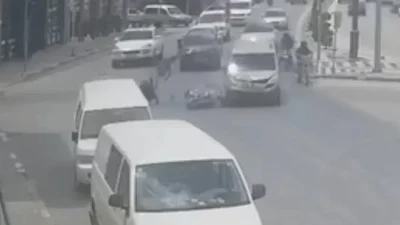 Karaman’da meydana gelen feci kazada hafif ticari araç ile motosiklet