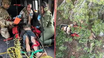 Çorum’un Kargı ilçesinde dağ yürüyüşüne çıkan ve sarp arazide kaybolarak