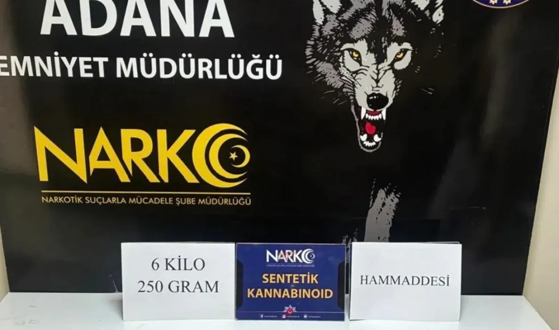 Adana’nın Seyhan ilçesinde şüphe üzerine durdurulan bir otomobilde arama yapan
