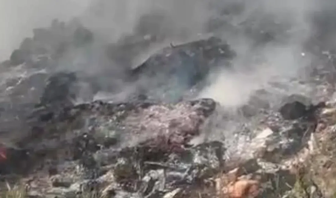 Mersin’in Mut ilçesine bağlı Sertavul Yaylası’nda belediyeye ait çöp döküm