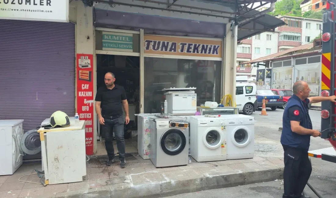 Zonguldak’ın Karadeniz Ereğli ilçesinde hareketli dakikalar yaşandı. Beyaz eşya tamiri