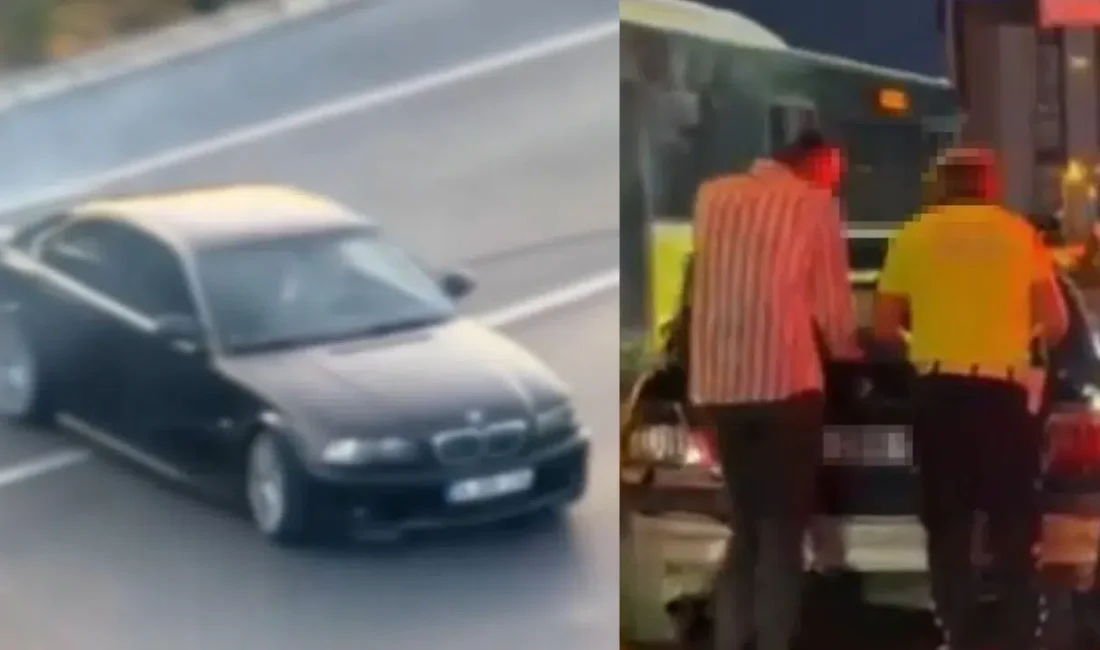 İstanbul Bahçeşehir’de lüks aracıyla caddeleri adeta pist alanına çeviren ve